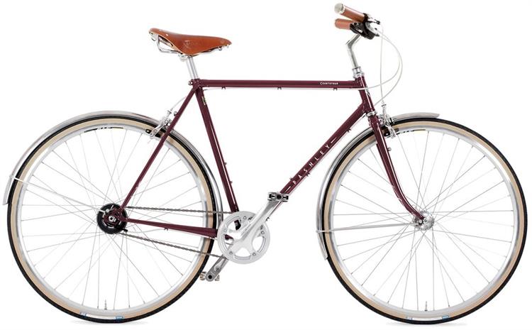 Pashley Countryman 8 Alfine Rød <BR>- Klassisk herre citybike cykel TILBUD
